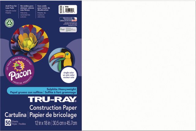 CONSTRUCTION TRURAY 12X18 WHITE 50/SHEETS