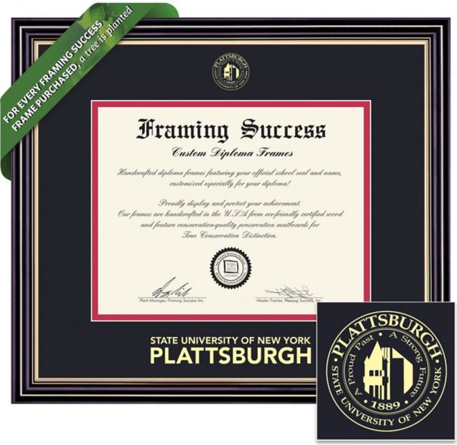 SUNY Plattsburgh Prestige Diploma Frame.
