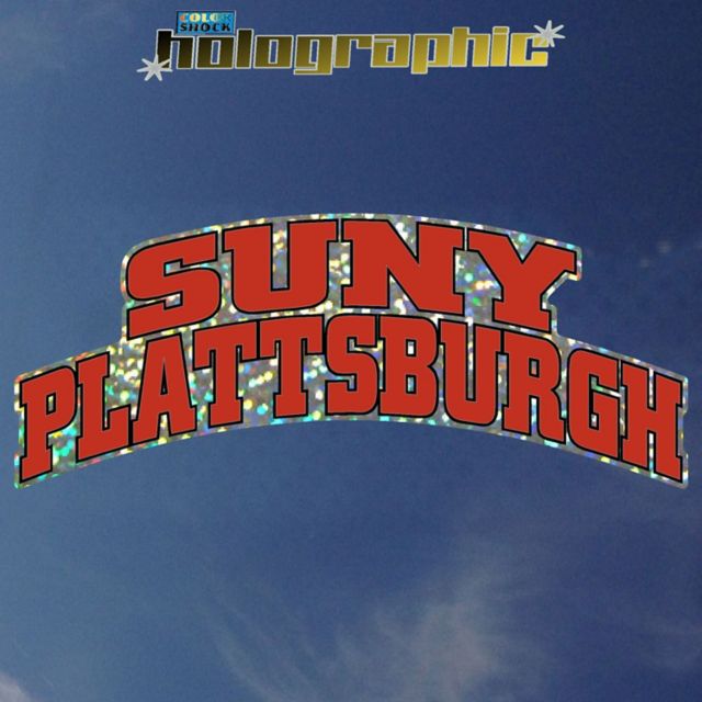 SUNY Plattsburgh Decal Hologram Stand