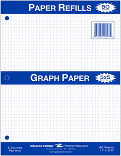 FILLER PAPER 5x5 80SH QUAD