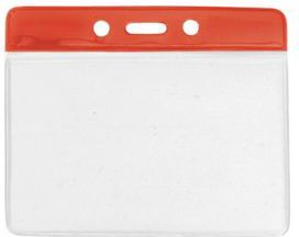 RED BAR BADGE ID HOLDER SINGLE