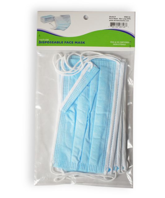 Face Masks, 3 ply, Fluid Resistance. Non Sterile