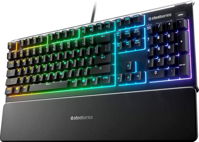 Apex 3 Wired Gaming Whisper Quiet Switch Keyboard with 10-Zone RGB Backlighting (Black) - ONLINE ONLY
