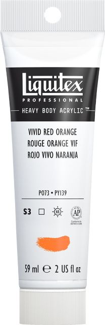 Heavy Body Acrylic 2oz Vivid Red Orange