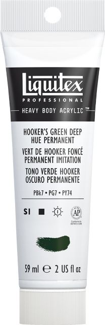 Heavy Body Acrylic 2oz Hookers Green Deep Hue Permanent