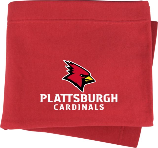 SUNY Plattsburgh Sweatshirt Blanket Stacked Mark - ONLINE ONLY