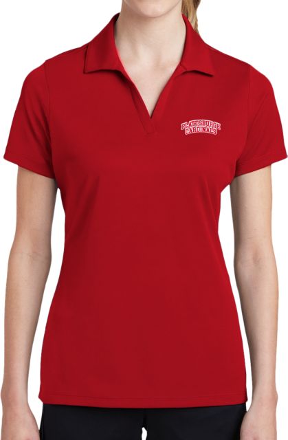 SUNY Plattsburgh Womens Dry Mesh Polo Arch. Cardinals - ONLINE ONLY