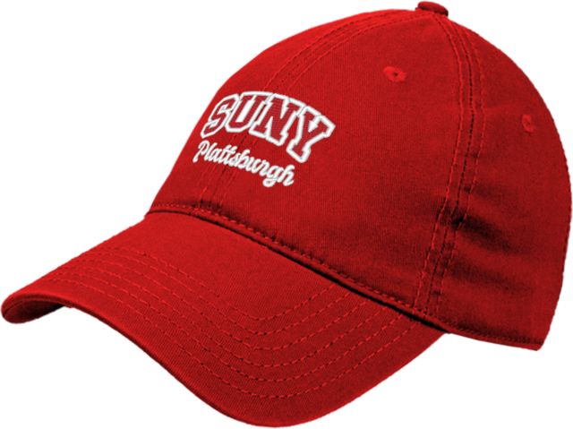 SUNY Plattsburgh Unstructured Adjustable Low Profile Hat SUNY Script - ONLINE ONLY