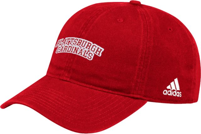 SUNY Plattsburgh Adidas Adjustable Washed Slouch Arch. Cardinals - ONLINE ONLY