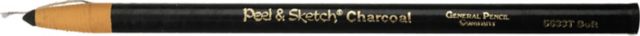 Peel & Sketch Black Charcoal Pencil Soft