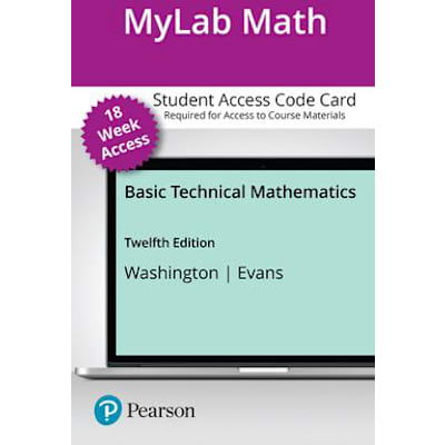 MyLab Math with Pearson eText Access Code for Basic Technical Mathematics