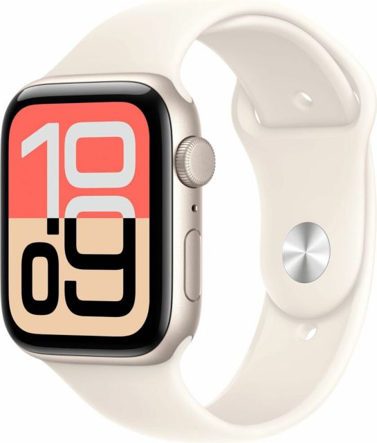 Apple Watch SE 3 GPS + Cellular 40mm Starlight Aluminum Case with Starlight Sport Band - S/M